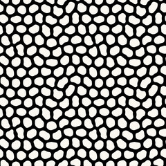 Vector seamless pattern. Monochrome organic shapes. Stylish structure of natural spots. Hand-drawn abstract background. Can be used as a swatch. Spotty monochrome print.