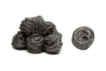 Dish washing sponge isolated on a white background.