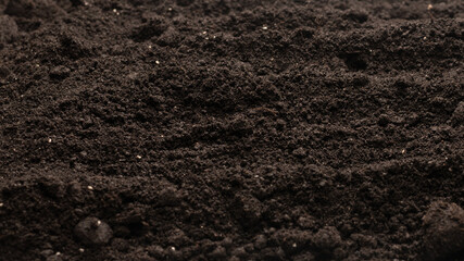 Black land for plant isolated on white background.