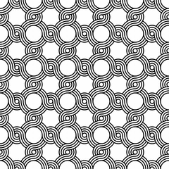 Vector seamless pattern with geometric overlapping circle