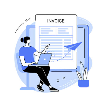 Fill out an invoice isolated cartoon vector illustrations.
