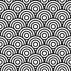 Vector seamless pattern with overlapping circle 