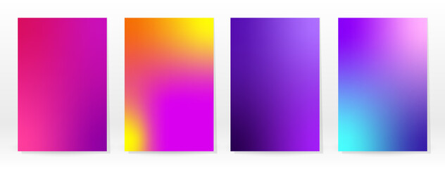 Naklejka premium Minimal Poster. Pastel Soft. Rainbow Gradient Set.