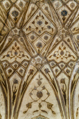 Rich decorated interior of Agra Fort in Agra, Uttar Pradesh, India, Asia