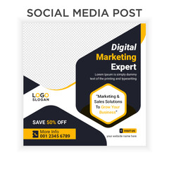 Digital marketing expert social media post