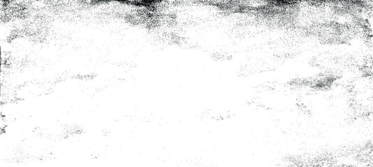 Monochrome texture composed of irregular graphic elements. Distressed uneven grunge background. Abstract vector illustration. Overlay for interesting effect and depth. Isolated on white background.