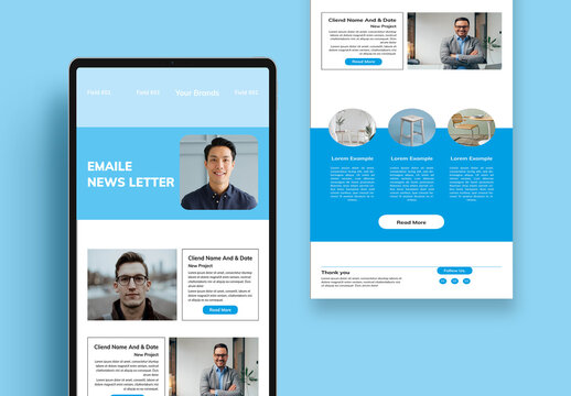 Creative Email Newsletter Layout