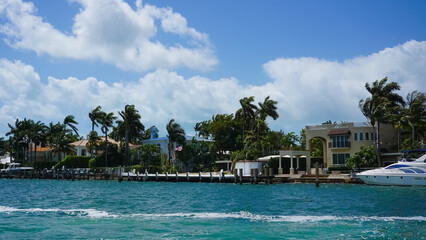Luxurious mansion in Miami Beach, florida, U.S.A