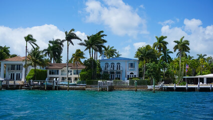 Luxurious mansion in Miami Beach, florida, U.S.A