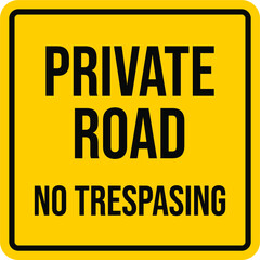 Private Road Sign Vector Illustration Background
