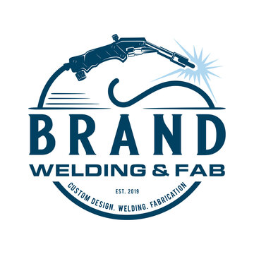 welder logo design. welding theme. for welding services and also iron crafts