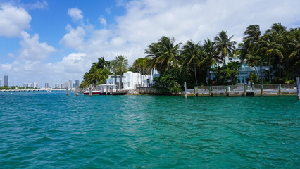 Luxurious mansion in Miami Beach, florida, U.S.A