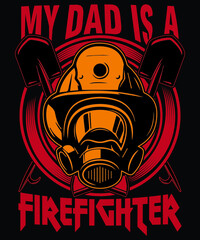 Firefighter T Shirt Design Vector file