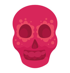mexican red skull head