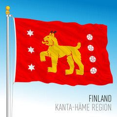 Kanta-Hame regional flag, Republic of Finland, EU, vector illustration