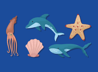 sealife wild animals group