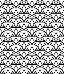 Vector seamless pattern with geometric triangle vertical