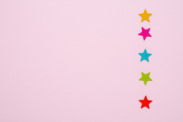 pink wallpaper with stars,place for text,greeting card, gift wrap