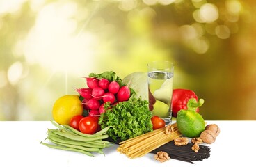 World Food Safety Day Poster, vegetables on the desk