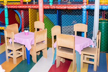 Birthday party table and chairs set