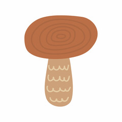 Hand drawn cute vector illustration of fungus