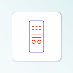 Line Remote control icon isolated on white background. Colorful outline concept. Vector