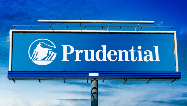 Advertisement billboard displaying logo of Prudential Financial