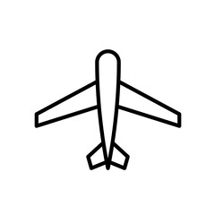 Passenger airplane vector icon