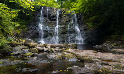 view of the Ess-Na-Crub Waterfall in the Glenariff Nature Reserve