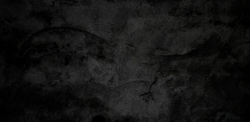 Vintage Black wall texture for design. Black concrete background for your text or image.