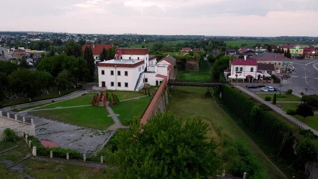 View of the Dubno castle from a bird's eye view