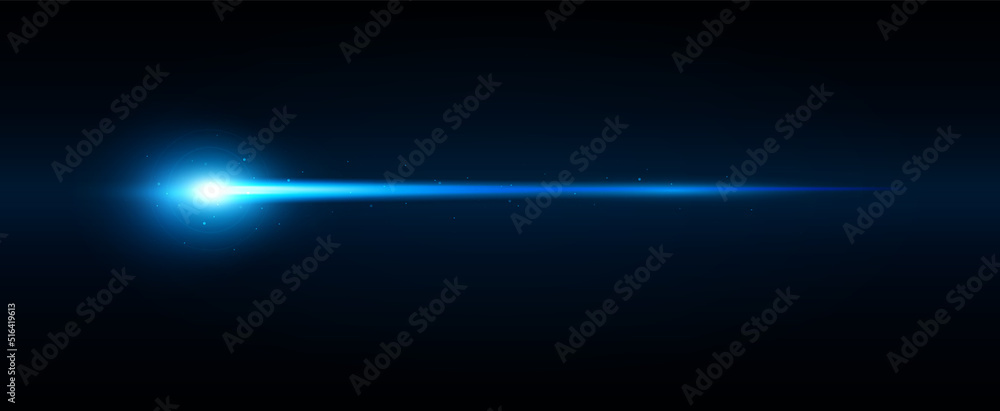 Aufkleber laser scanning arrow concept. blue glare speed moving. innovative technologies for communication and