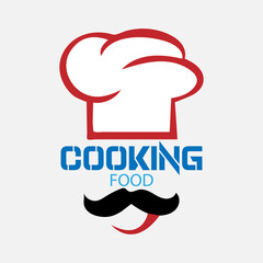 Creative chef cooking food logo