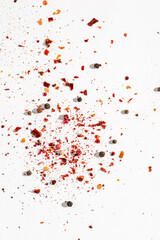 ground pepper on a white background