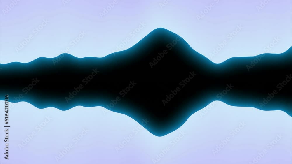 Poster blue and red background. design.a bright blob in the animation that glitters and narrows .