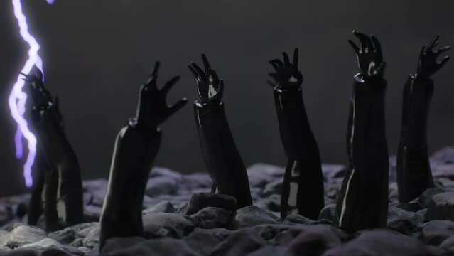 arms coming out of ground zombie