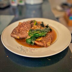 grilled meat with vegetables