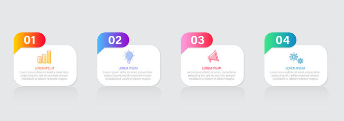 infographics design with speech bubble flat vector