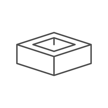 recommend clip art: Cement foundation line outline icon