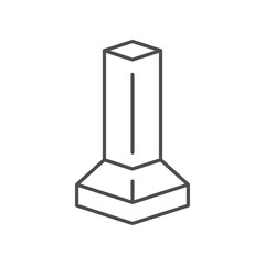 Construction column line outline icon