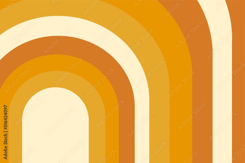 Poster rainbow retro wave groovy background pattern 70s.