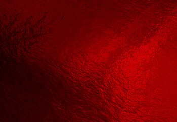 Red foil background with uneven texture - obrazy, fototapety, plakaty