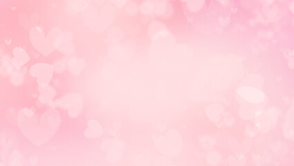 Abstract heart bokeh background with copy space for text , Color smooth illustration