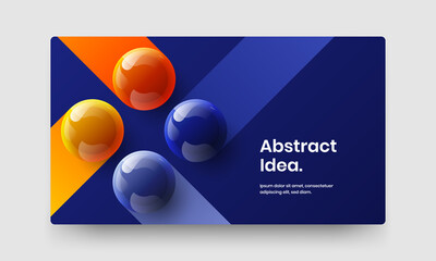 Isolated cover design vector illustration. Geometric realistic spheres pamphlet layout.