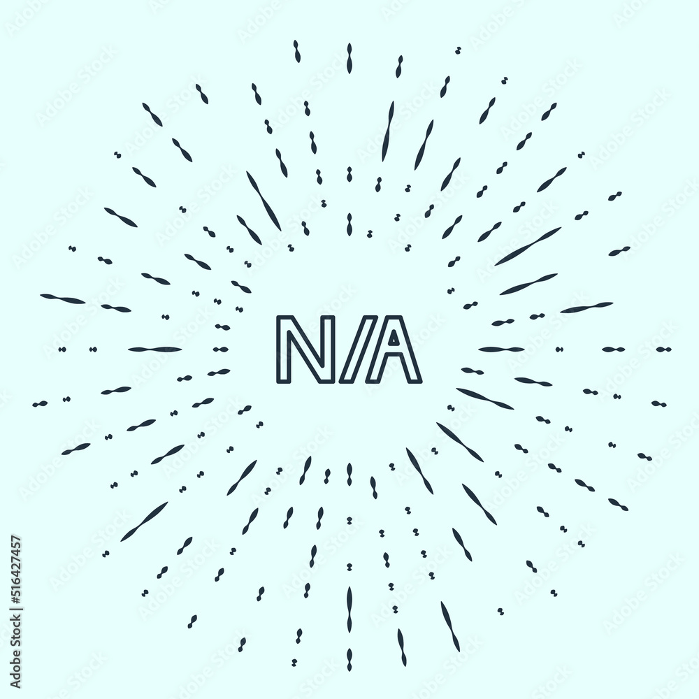 Poster black line not applicable icon isolated on grey background. abstract circle random dots. vector illu