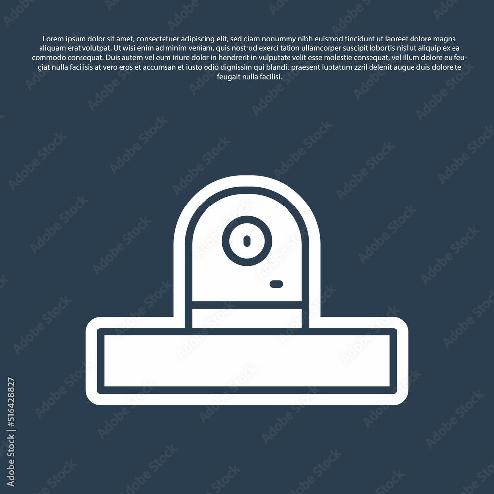 Poster pop art security camera icon isolated on color background. vector