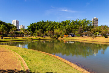 Detalhe de uma vista do Parque Ambiental do Ipiranga na cidade de Anápolis.