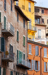 Fototapeta na wymiar Italian Buildings and Streets in the Perugia, Umbria Region Perugia, Italy
