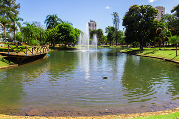 Detalhe de uma vista do Parque Ambiental do Ipiranga na cidade de Anápolis.