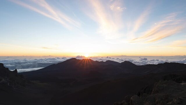 Haleakala Crater Sunrise Time-Lapse